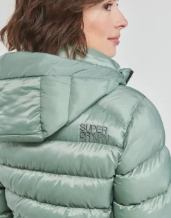Manteaux^Superdry - HOODED FUJI PADDED JACKET Vert