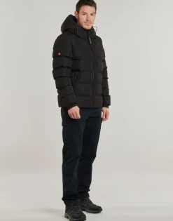 Manteaux^Superdry - HOODED SPORTS PUFFR JACKET Noir