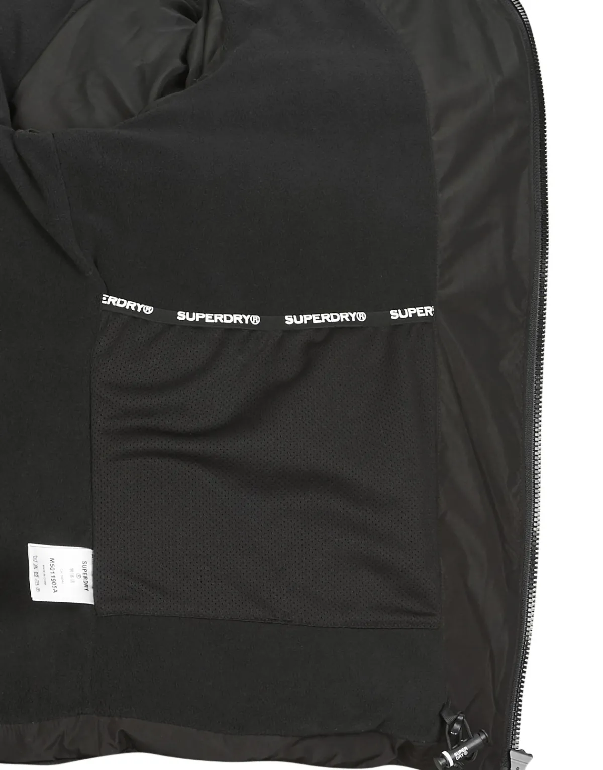 Manteaux^Superdry - HOODED SPORTS PUFFR JACKET Noir