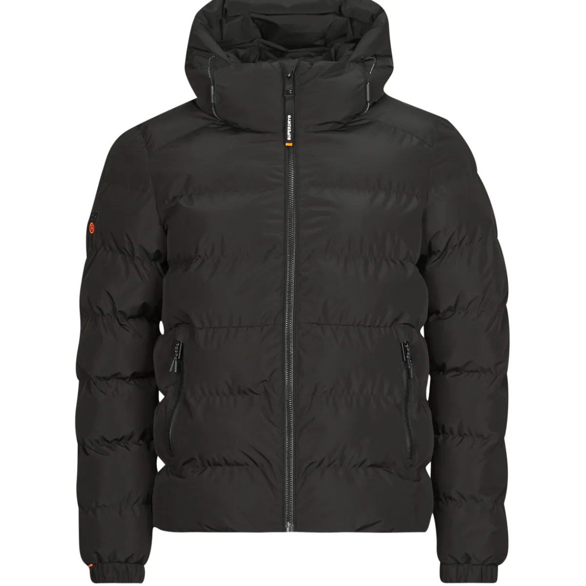 Manteaux^Superdry - HOODED SPORTS PUFFR JACKET Noir