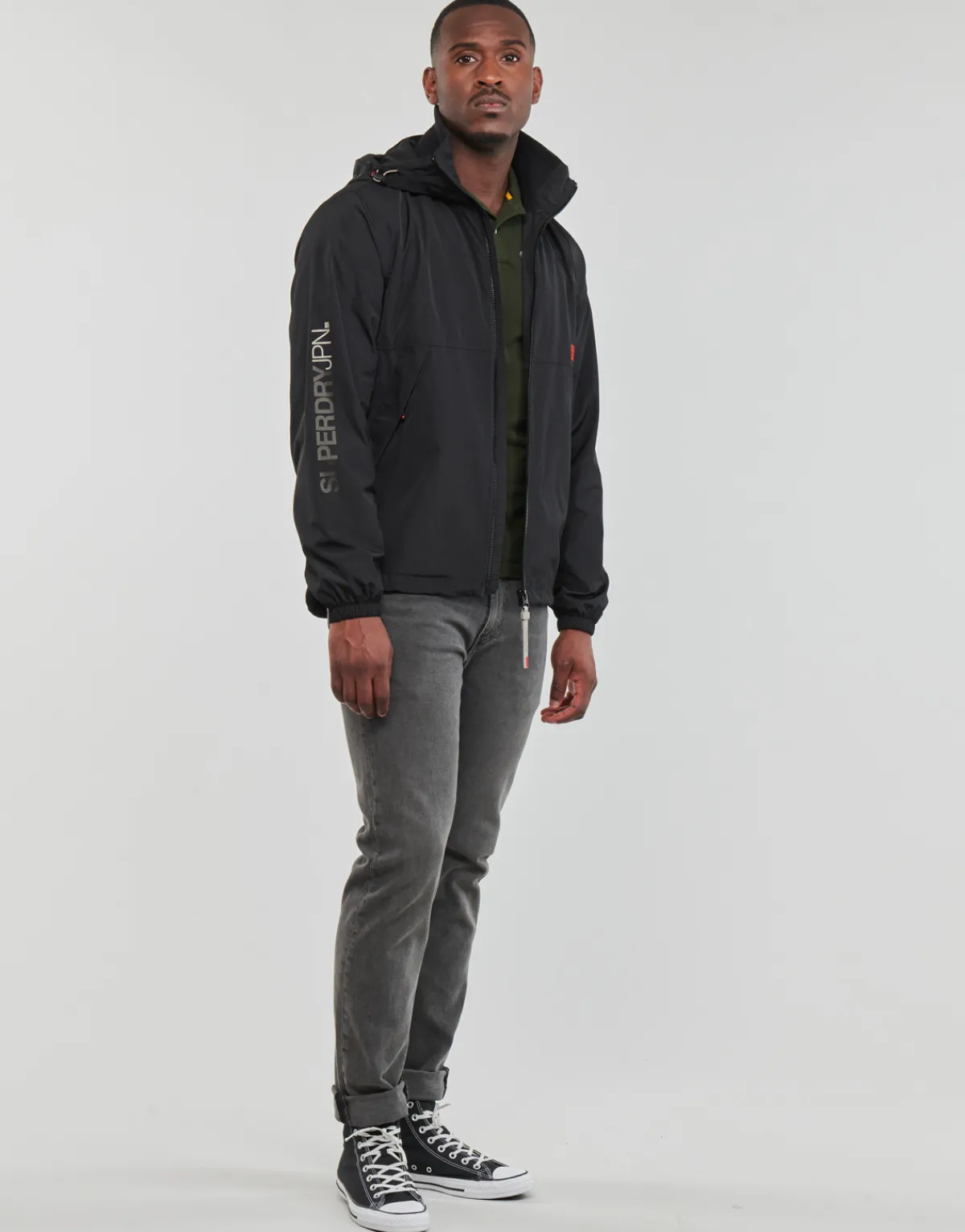 Vestes^Superdry - HOODED WINDBREAKER JKT Noir