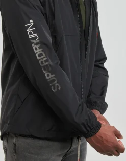 Vestes^Superdry - HOODED WINDBREAKER JKT Noir