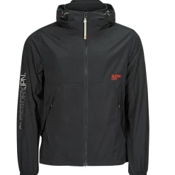 Vestes^Superdry - HOODED WINDBREAKER JKT Noir