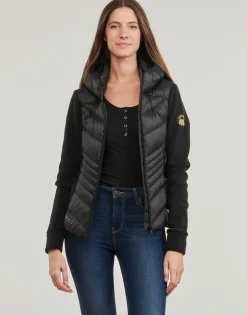 Vestes^Superdry - HOODEED STORM FLEECE JACKET Noir
