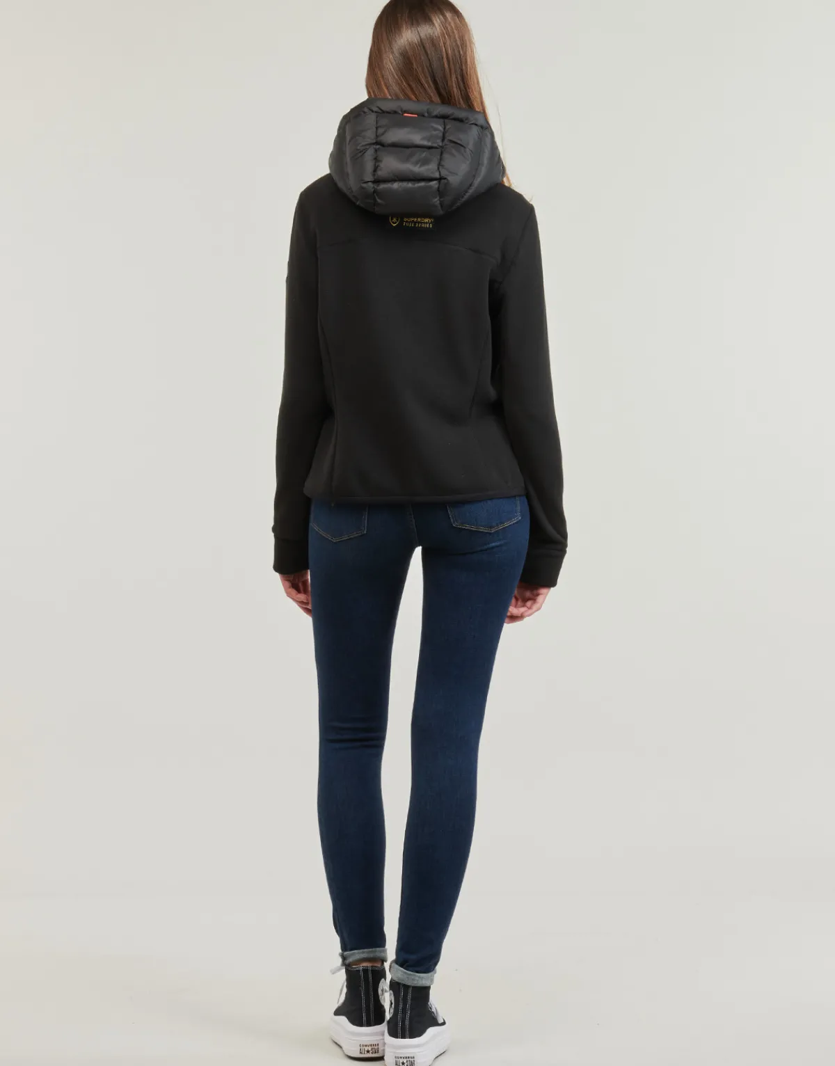 Vestes^Superdry - HOODEED STORM FLEECE JACKET Noir