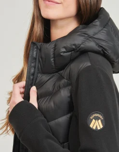 Vestes^Superdry - HOODEED STORM FLEECE JACKET Noir