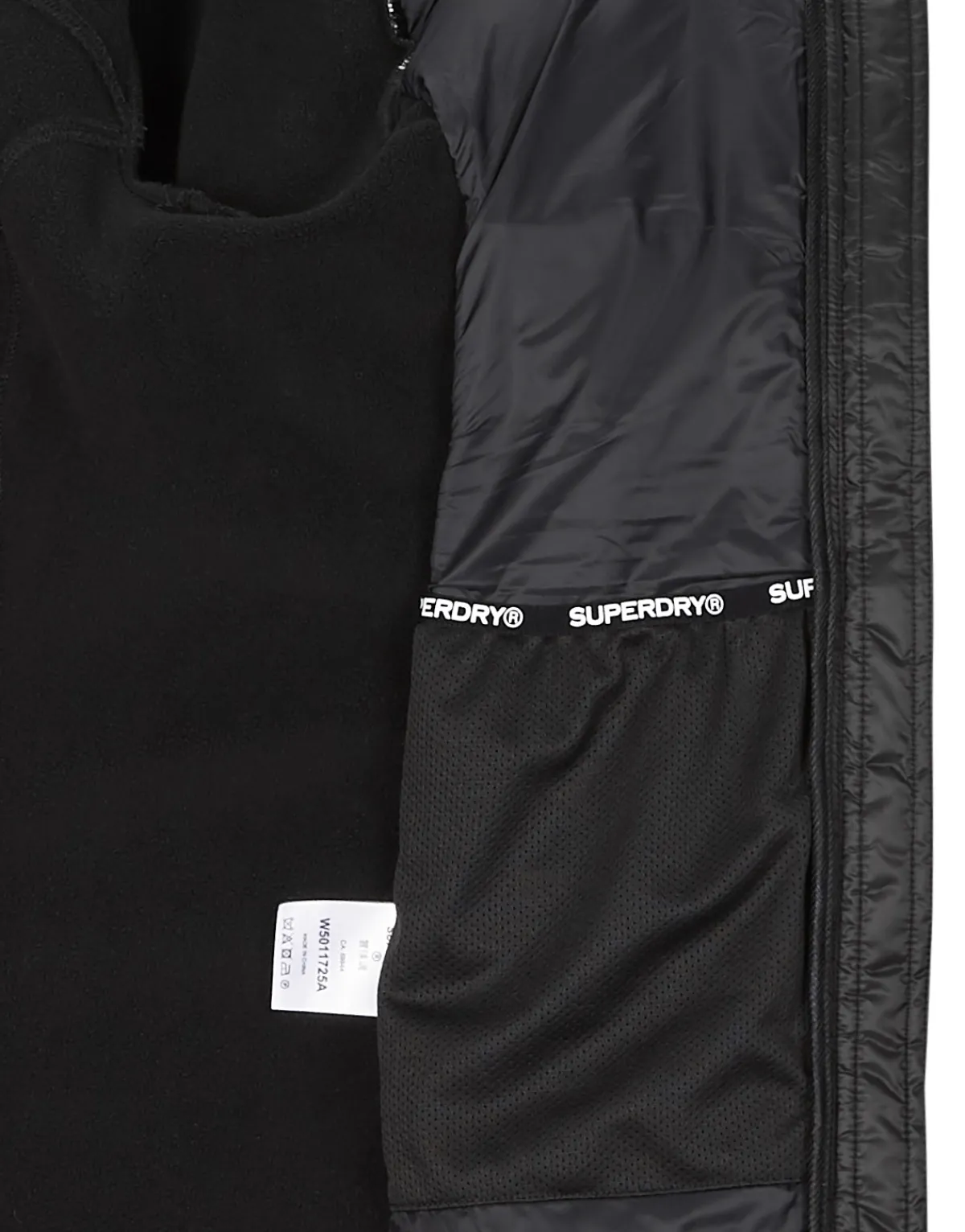 Vestes^Superdry - HOODEED STORM FLEECE JACKET Noir
