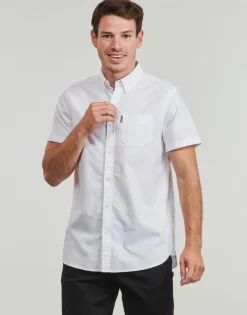 Chemises^Superdry - OXFORD ESSENTIAL Blanc