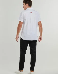 Chemises^Superdry - OXFORD ESSENTIAL Blanc