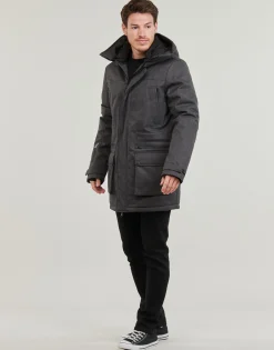 Manteaux^Superdry - PARKA CITY TWEED Grisfoncé