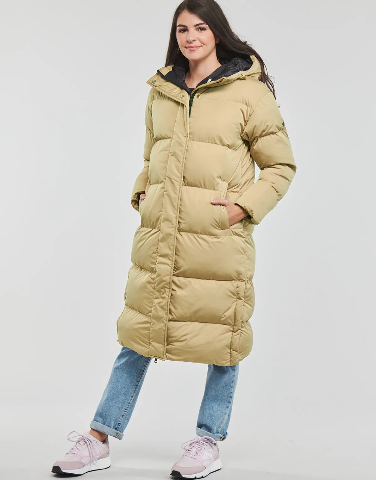 Manteaux^Superdry - STUDIOS LONGLINE DUVET COAT ShakerBeige