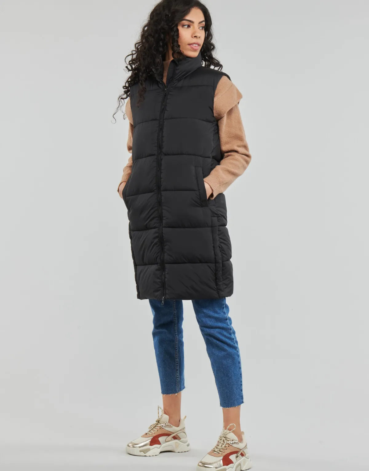 Manteaux^Superdry - STUDIOS LONGLINE QUILTED GILET Black