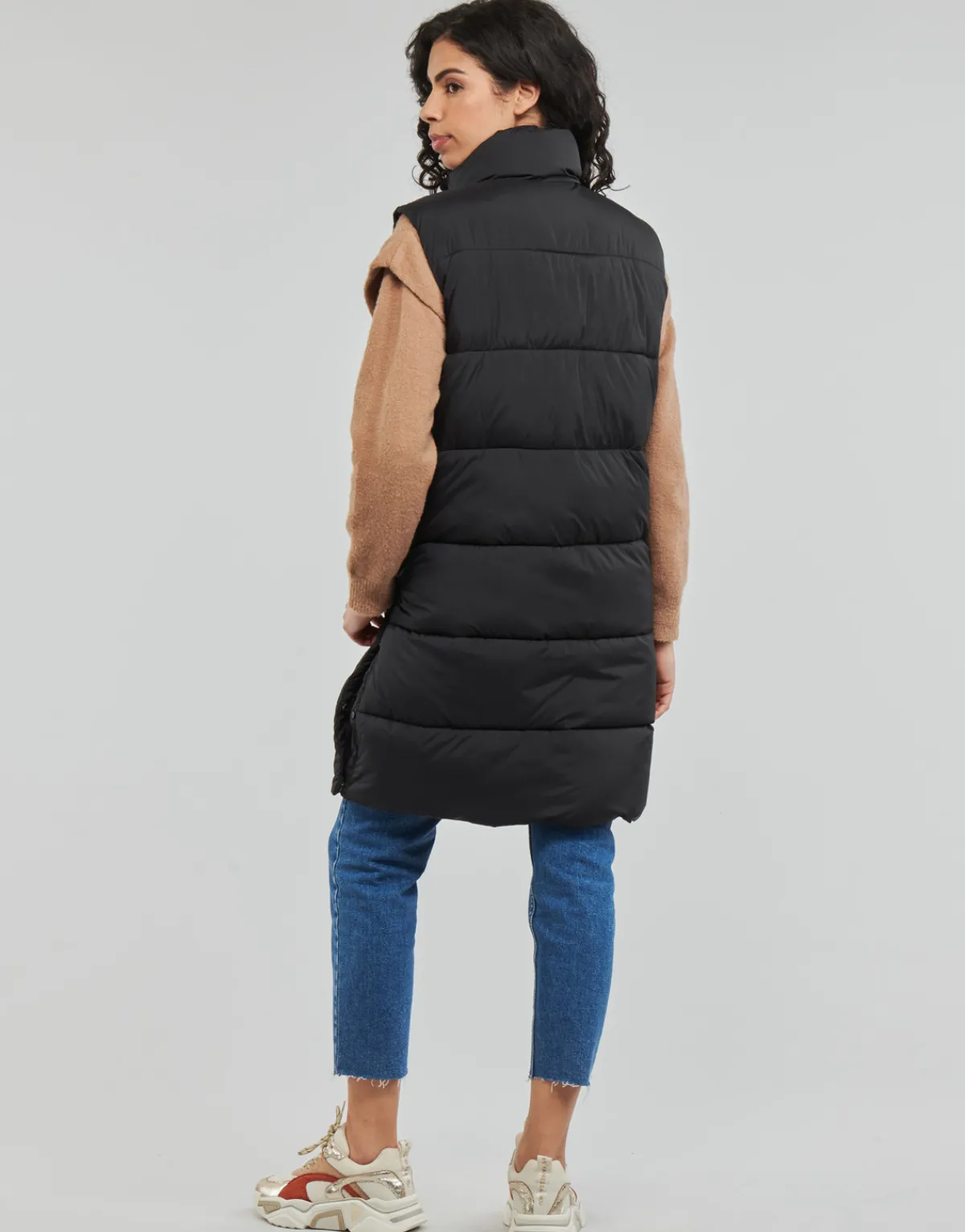 Manteaux^Superdry - STUDIOS LONGLINE QUILTED GILET Black