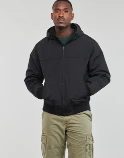 Vestes^Superdry - SURPLUS NYLON HOODED BOMBER Noir