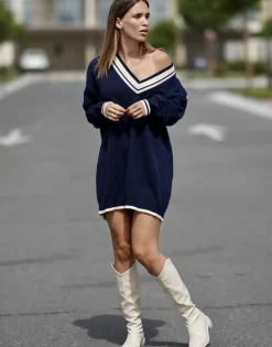 Robes^THEAD. - ALYSSA DRESS Marine