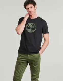 T-shirts & Polos^Timberland - KENNEBEC RIVER CAMO TREE LOGO Noir
