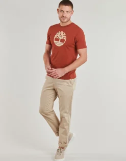 T-shirts & Polos^Timberland - KENNEBEC RIVER TREE LOGO SHORT SLEEVE TEE Rouge