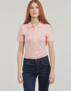 T-shirts & Polos^Tommy Hilfiger - 1985 SLIM PIQUE POLO SS Rose