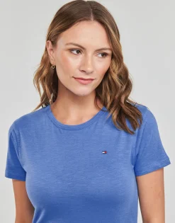 T-shirts & Polos^Tommy Hilfiger - 1985 SLIM SLUB C-NK SS Bleu