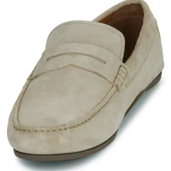 Mocassins & Chaussures Bateau^Tommy Hilfiger - CASUAL HILFIGER SUEDE DRIVER Beige