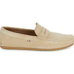 Mocassins & Chaussures Bateau^Tommy Hilfiger - CASUAL HILFIGER SUEDE DRIVER Beige