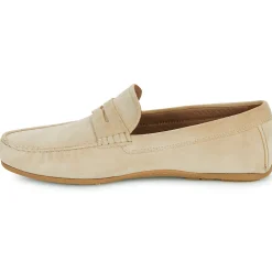 Mocassins & Chaussures Bateau^Tommy Hilfiger - CASUAL HILFIGER SUEDE DRIVER Beige