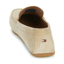 Mocassins & Chaussures Bateau^Tommy Hilfiger - CASUAL HILFIGER SUEDE DRIVER Beige