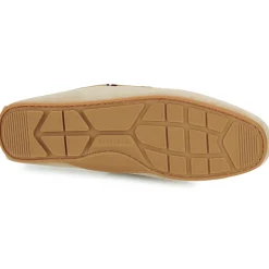 Mocassins & Chaussures Bateau^Tommy Hilfiger - CASUAL HILFIGER SUEDE DRIVER Beige