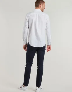 Chemises^Tommy Hilfiger - CORE FLEX POPLIN SOLID RF SHIRT Blanc