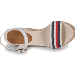 Sandales Et Nu-pieds^Tommy Hilfiger - CORPORATE WEDGE Blanc