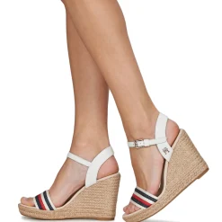 Sandales Et Nu-pieds^Tommy Hilfiger - CORPORATE WEDGE Blanc