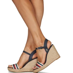 Sandales Et Nu-pieds^Tommy Hilfiger - CORPORATE WEDGE Marine