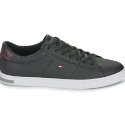 Baskets Mode^Tommy Hilfiger - ESSENTIAL LEATHER DETAIL VULC Noir