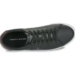 Baskets Mode^Tommy Hilfiger - ESSENTIAL LEATHER DETAIL VULC Noir