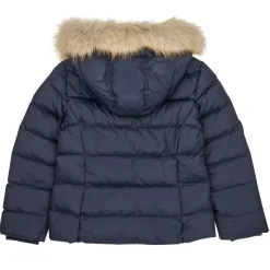 Manteaux^Tommy Hilfiger - ESSENTIAL DOWN FUR HOOD JACKET Marine
