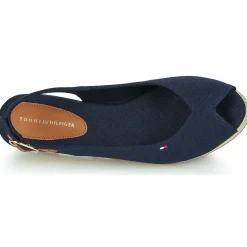 Sandales Et Nu-pieds^Tommy Hilfiger - FLAG MID WEDGE ESPAD SLINGBACK Marine