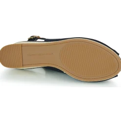 Sandales Et Nu-pieds^Tommy Hilfiger - FLAG MID WEDGE ESPAD SLINGBACK Marine