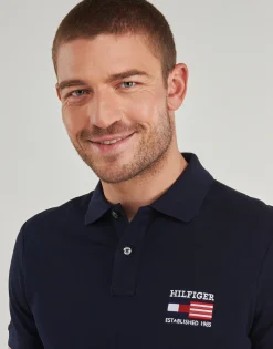 T-shirts & Polos^Tommy Hilfiger - HILFIGER FLAG REG POLO Marine