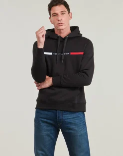 Sweats & Polaires^Tommy Hilfiger - HILFIGER CHEST INSERT HOODY Marine