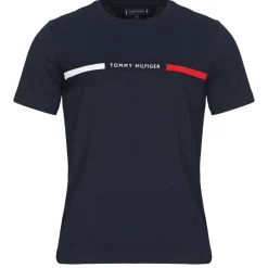 T-shirts & Polos^Tommy Hilfiger - HILFIGER CHEST INSERT TEE Marine