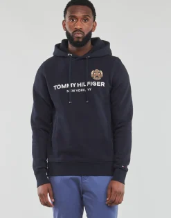 Sweats & Polaires^Tommy Hilfiger - ICON STACK CREST  HOODY Marine