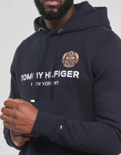 Sweats & Polaires^Tommy Hilfiger - ICON STACK CREST  HOODY Marine