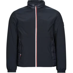 Manteaux^Tommy Hilfiger - MIX MEDIA STAND COLLAR JACKET Marine