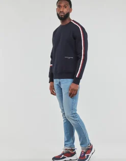 Sweats & Polaires^Tommy Hilfiger - NEW GLOBAL STRIPE CREWNECK Marine