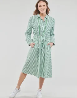 Robes^Tommy Hilfiger - ORG CO STRIPE MIDI SHIRT-DRESS