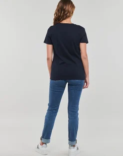 T-shirts & Polos^Tommy Hilfiger - REG MONOTYPE EMB C-NK SS Marine