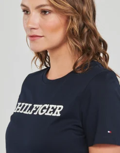 T-shirts & Polos^Tommy Hilfiger - REG MONOTYPE EMB C-NK SS Marine