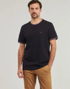 T-shirts & Polos^Tommy Hilfiger - RWB TIPPED COLLAR TEE Marine