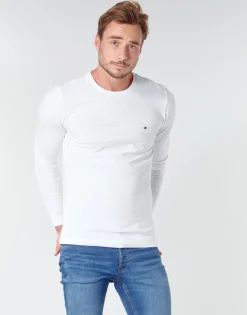 T-shirts & Polos^Tommy Hilfiger - STRETCH SLIM FIT LONG SLEEVE TEE Blanc
