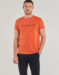 T-shirts & Polos^Tommy Hilfiger - TOMMY LOGO TEE Orange